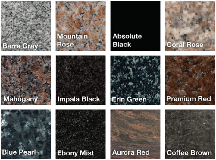 What Color Options are Available for Granite  Headstones 